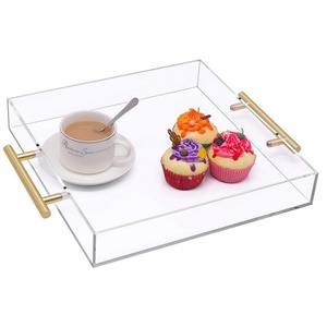 Manufacturer Custom High-End Elegant Gold Accent Acrylic Serving Tray for Kitchen - Product Image 3