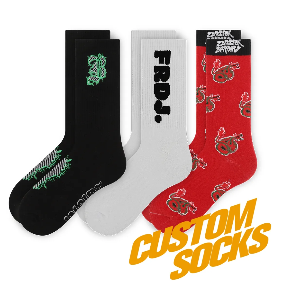FREE DESIGN   MOCKUP custom made mens fashion cool sock colorful pattern socks custom logo eco-friendly socks