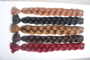 Jumbo bện phần mở rộng tóc 41 inch nhiệt độ cao sợi tổng hợp pre-kéo dài hộp bím tóc bện bện tóc - Product Image 6