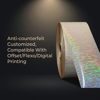 Échantillon Gratuit Direct Usine OEM Rouleaux de Film Holographique Transparent Texturé pour Marquage à Chaud et Emballage
