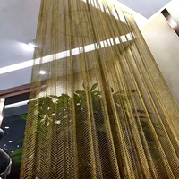 Rideau en maille décoratif exquis Yuchen, rideau décoratif le plus vendu, maille métallique décorative, maille en alliage d'aluminium