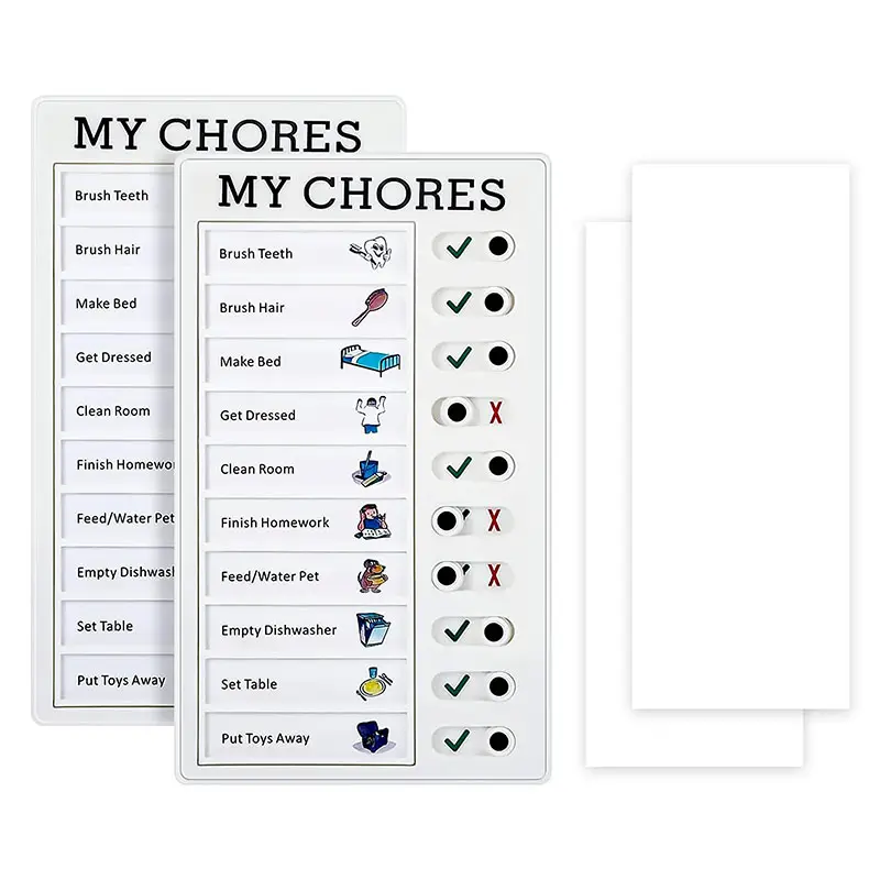 Bview Art Portable Chore Chart Memo Plastic Message Planer Board per bambini