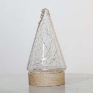 สินค้าขายดี โคมไฟแก้วทรงกรวย LED แสงวอร์มไวท์ พร้อมลวดทองแดง ขนาด 10*10*19 ซม. สำหรับตกแต่งบ้าน ห้องนั่งเล่น และเทศกาลคริสต์มาส - Product Image 2