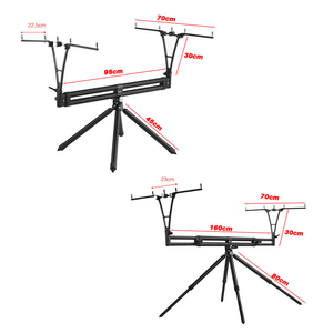 Nuevo Soporte Plegable Mejorado Ajustable 270° de Aleación de Aluminio para Caña de Pescar, Soporte de <span class=keywords><strong>4</strong></span> Patas para Cañas, <span class=keywords><strong>Pod</strong></span> Portátil para Pesca de Carpa - Product Image 4
