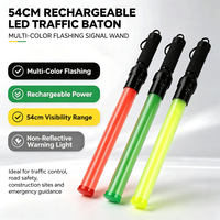 Bâton de signalisation clignotant non réfléchissant de 54 cm pour la sécurité routière avec batterie rechargeable - Vente en gros disponible Lb