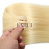 FARUI 613 #   Extensiones de Cabello Adhesivas, Cabello Humano 100% Natural Ruso con Cutícula Virgen, Aspecto Natural