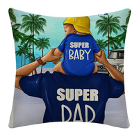 Housse de coussin tendance pour maman et bébé, motif Super Mom, pour la fête des mères, décoration de canapé, cadeau pour la maison