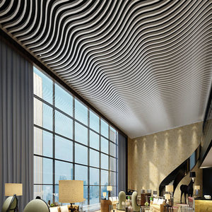 Tableros de techo artísticos económicos y prácticos Perfiles de aluminio Azulejos de techo deflector abierto para decoración de interiores - Product Image 3