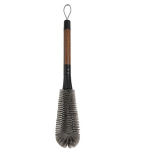 2 In 1 Cleaning Brush Walnut Wood Handle Nylon Bristles Flexible Crevice Cup Bottle Blender Brush Household Kitchen Use - Product Image 5