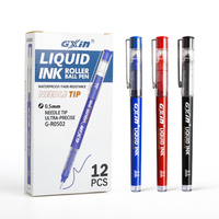 Gxin G-R0502 meilleure vente populaire personnalisé 0.5mm pointe aiguille grande capacité séchage rapide encre liquide stylos à bille roulante pour bureau