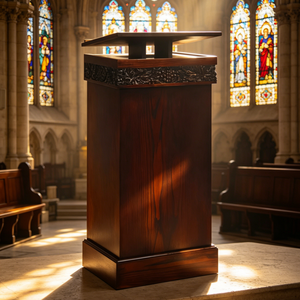 Atril de Madera Personalizado para Iglesia, Púlpito Premium, Ideal para Seminarios, Salas de Conferencias y Auditorios - Product Image 5