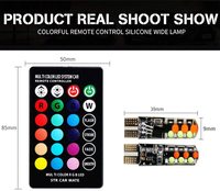 A80 12V T10 LED RGB COB 12 Chips Silizium-Speicherfunktion Leselampe mit Fernbedienung