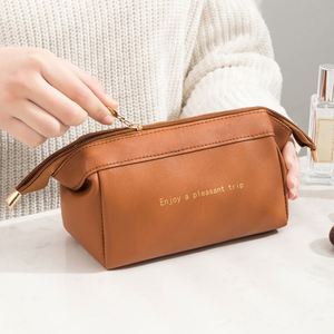 Upgrade New Travel <b>Toiletry</b> <b>Bag</b> <b>Large</b> Capacity Cosmetic <b>Bag</b> PU Leather Portable Multifunctional Storage Makeup <b>Bag</b> - Product Image 4