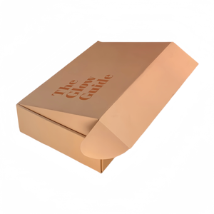 Caliente de lujo grande blanco Kraft rígido desvanecimiento Rosa ropa plegable peluca zapato caja de correo de cartón para envío embalaje de correo - Product Image 3