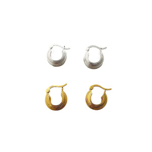S925 Sterling <b>Silver</b> Huggie Earrings Geometric Wave Pattern Women's Fashion <b>Stud</b> Everyday Wear - Product Image 5