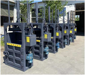 Compacteur bon marché de bouteilles en plastique de tissu de carton presse à balles machine à balles verticale - Product Image 3