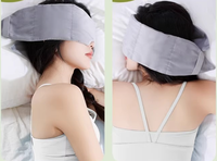 Meilleur vendeur personnalisé masque de sommeil de relaxation en tricot élastique lesté en velours avec chaleur marque privée livraison directe disponible