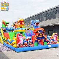 WODI - Casa de Brinco Inflable de PVC de Grado Comercial de 0,55 mm, Castillo Inflable para Niños y Adultos, Lona de PVC WODI Plato