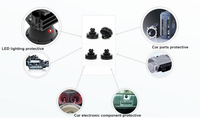 Bouchon de ventilation ECU SINRI, valve de ventilation automobile, étanche et respirante IP67/IP68, -40~+150, ventilation à clipser pour ECU/LED
