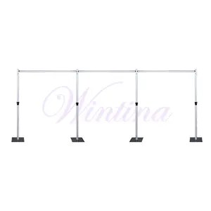 OEM Telescopic Pipe And Drape Kit With Base Plates Wedding Trade Show Display Backdrop Decor