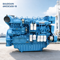 Moteur diesel marin SCDC Baudouin 6M33C650-18 478KW 6 cylindres à injection mécanique pour bateau de pêche, navire de transport, bateau de travail