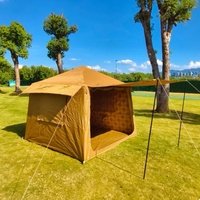 Tente gonflable à montage rapide, sans assemblage requis, résistante au vent, imperméable, anti-UV, double couche, tissu Oxford, trois saisons, 3-4 personnes