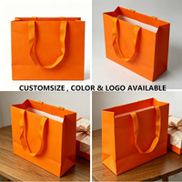 Sacs à provisions en papier kraft brun de luxe personnalisés avec logo imprimé offset emballage cadeau pour les expositions alimentaires expédition incluse