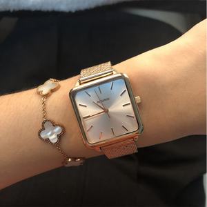 Reloj Cuadrado Personalizado Vintage BESSERON para Mujer, Números Personalizados, Acero Inoxidable, Resistente al Agua, Cuarzo, Esfera Árabe a la Moda - Product Image 2