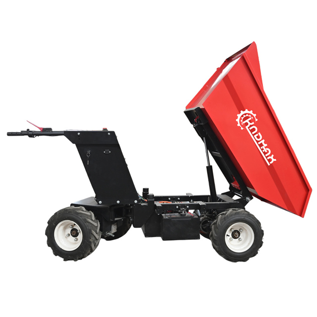ED600H 600kg Capacity Mini 4x4 Four-wheel Drive Electric Hydraulic Dumper 48V Battery Powered Lead-acid Wheel Barrow