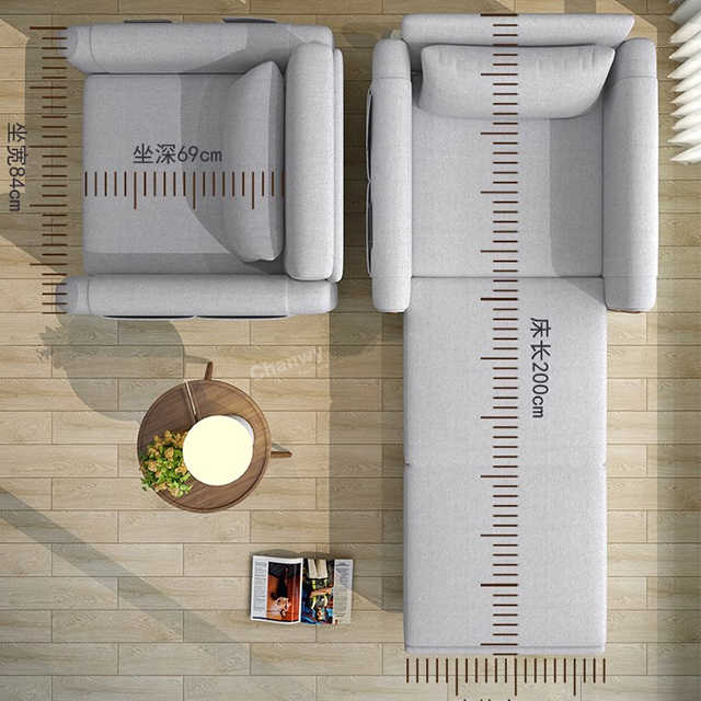Modern Simple Style Multi-functional Foldable Sofa Bed Living Room Fabric Sofa Office Sofa