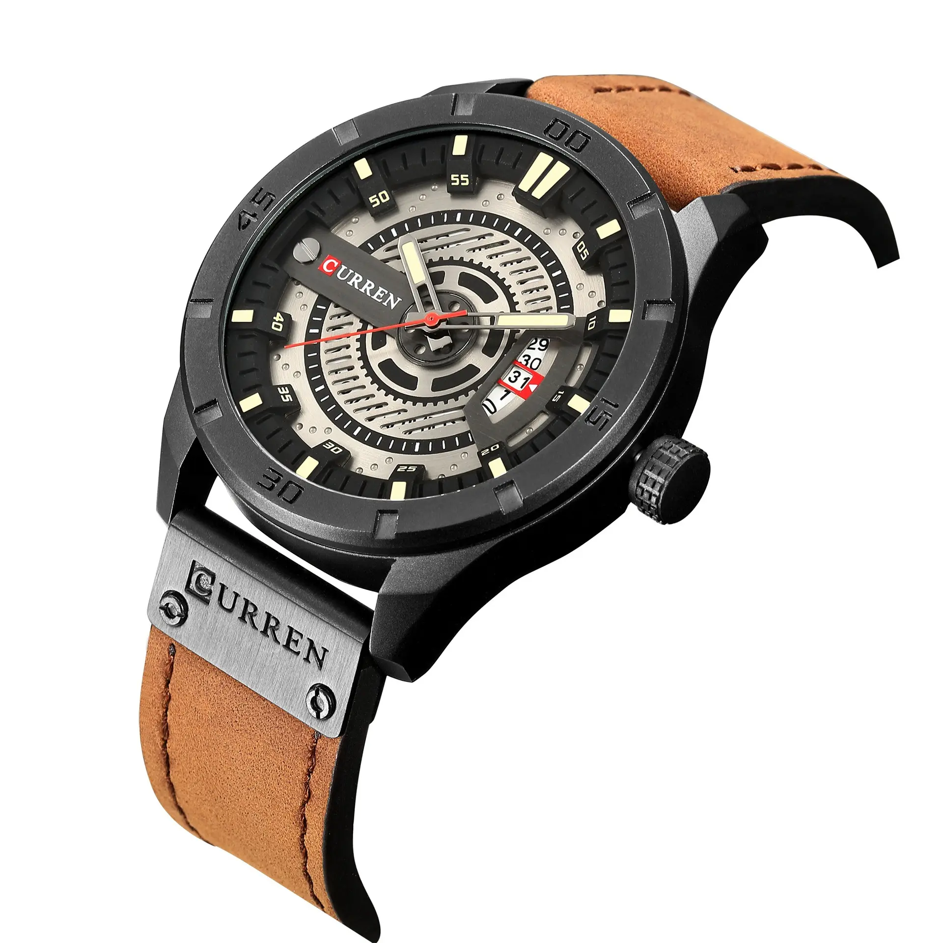 Curren 8301 Top Brand Men's Sports Watches Leather Strap Business Fashion Date Clock Quartz Analog Luxury Watch Men New