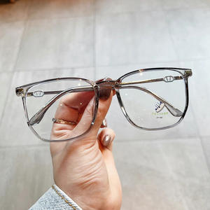Montures de lunettes carrées Qianai, monture complète, anti-lumière bleue, protection UV, unisexe, verres PC T3-21032 - Product Image 3