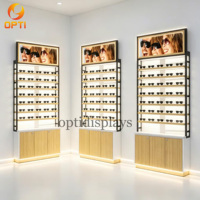 Meubles de présentation pour magasin d'optique en gros, présentoir commercial autoportant à LED pour lunettes de soleil, pour la vente