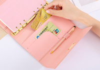 Agenda professionnel personnalisé haut de gamme en cuir A5 2024 cahier de bureau hebdomadaire avec reliure à feuilles mobiles