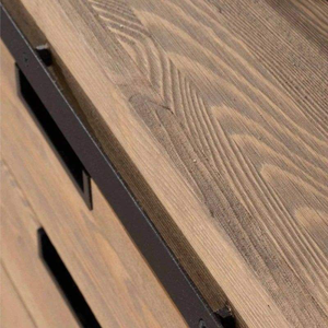 Consola de TV para Sala de Estar Hecha a Mano con Madera Sólida, Paneles Decorativos Tallados y Amplio Interior - Product Image 6