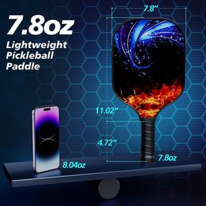 Juego de palas de pickleball con 4 pelotas y bolsa de transporte, forma estándar antideslizante de fibra de vidrio para entretenimiento deportivo al aire libre - Product Image 4