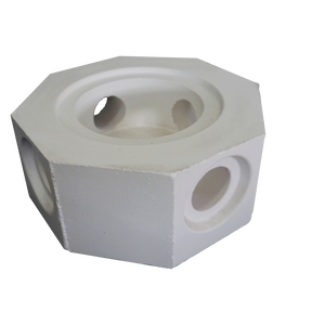 Korundgebrannter Achteckiger Vierloch-Feuerfester Hochaluminium-Flussleitungsziegel mit Schweiß- und Schneidedienstleistungen - Product Image 1