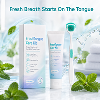 Sikat Gigi Luxsmile Dental Care, Penghilang Bau Mulut Grosir, Custom Multiwarna, Pembersih Mulut Silikon 2 in 1, Pembersih Lidah dan Gel