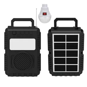 GDPLUS Solar Generator Solar System Light Radio Bluetooth Portable Solar System Kits