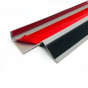 Auto-adesivo PVC escada nariz borracha escada borda protetor anti derrapante para proteção borda escada