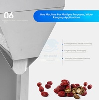 Machine de remplissage verticale semi-automatique contrôlée par PLC 10-500g Machine de remplissage de pesage de poudre de particules de grain de farine distributeur de sachets/sacs en plastique