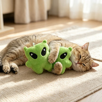 Porte-clés en peluche Alien mignon, mini-breloque de sac en peluche douce style dessin animé Kawaii, avec mousqueton, accessoire cadeau d'Halloween