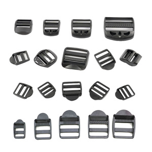 Plastic Sliding Buckles For Backpacks And Bags Black <b>Adjustable</b> <b>Square</b> Durable Injection Molding - Product Image 1