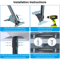 Kit de montage mural Starlink Gen 3 V3 avec adaptateur de tuyau droit, support de poteau robuste pour toit, base extérieure étanche et réglable – En stock