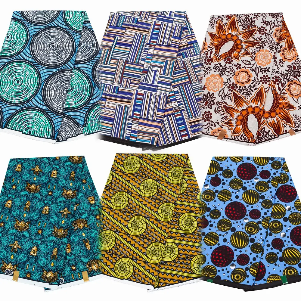 Produttore abito da festa indumento panno cerato personalizzato 100% cotone tessuto cerato africano tessuto stampa batik