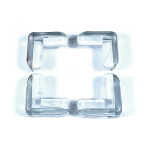 Silicone Table <b>Corner</b> <b>Protectors</b> Transparent Blue L Shape Baby Safety Guards Adhesive For Furniture Edges - Product Image 1