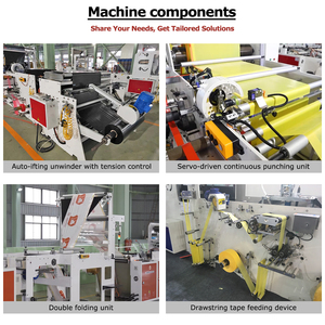 Tự động nhựa vẽ băng dây rút túi rác trên cuộn Máy làm - Product Image 4