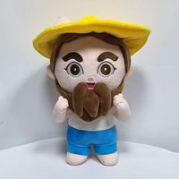 Jouet en peluche sur mesure dessin animé homme barbu production de jouets faire des jouets en peluche animal en peluche
