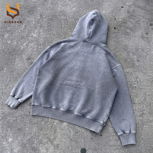 Custom <b>Vintage</b> Acid Wash Hoodie Heavyweight Sun Faded Graphic Print <b>Oversized</b> Streetwear Mens Pullover Hoodies <b>Sweatshirts</b> - Product Image 2