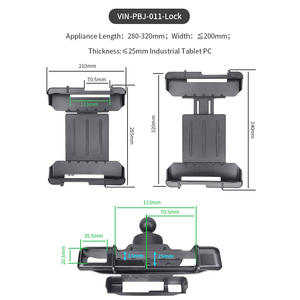 Support antivol pour tablette FZ-G1 compatible avec toutes les tablettes PC de 293 x 200 mm et d'une épaisseur inférieure à 25 mm VIN-PBJ-011-Lock - Product Image 3